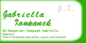 gabriella kompanek business card